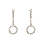 Art Deco Diamond Drop Earrings-Charlotte Sayers Antique Jewellery