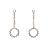 Art Deco Diamond Drop Earrings-Charlotte Sayers Antique Jewellery