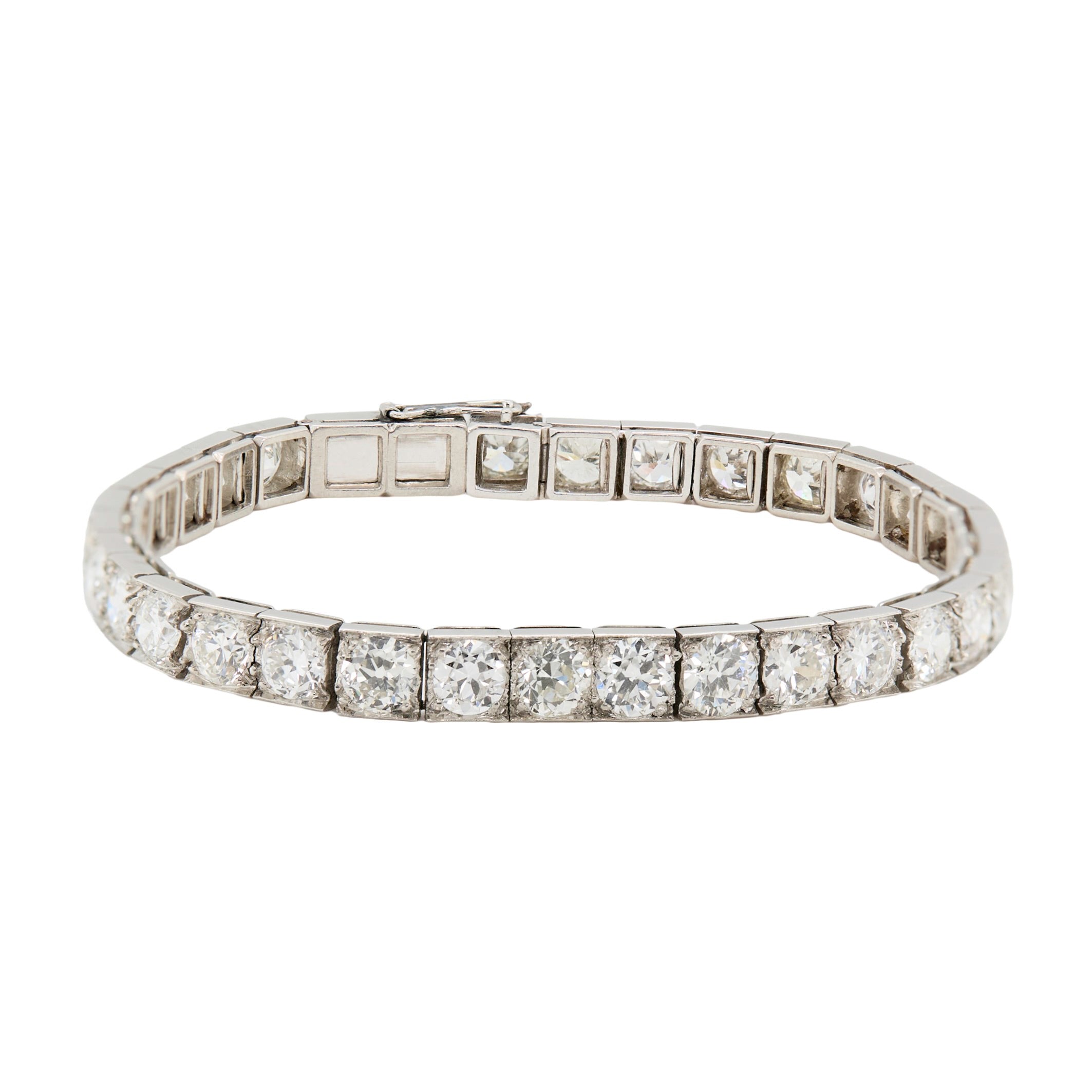 Art Deco Diamond Line Bracelet-Charlotte Sayers Antique Jewellery