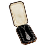Art Deco Diamond Pendant Necklace-Charlotte Sayers Antique Jewellery