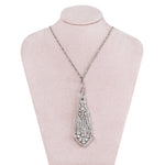 Art Deco Diamond Pendant Necklace-Charlotte Sayers Antique Jewellery