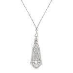 Art Deco Diamond Pendant Necklace-Charlotte Sayers Antique Jewellery