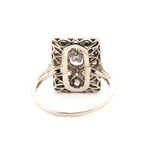 Art Deco Diamond Plaque Ring-Charlotte Sayers Antique Jewellery