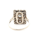 Art Deco Diamond Plaque Ring-Charlotte Sayers Antique Jewellery