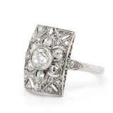 Art Deco Diamond Ring-Charlotte Sayers Antique Jewellery