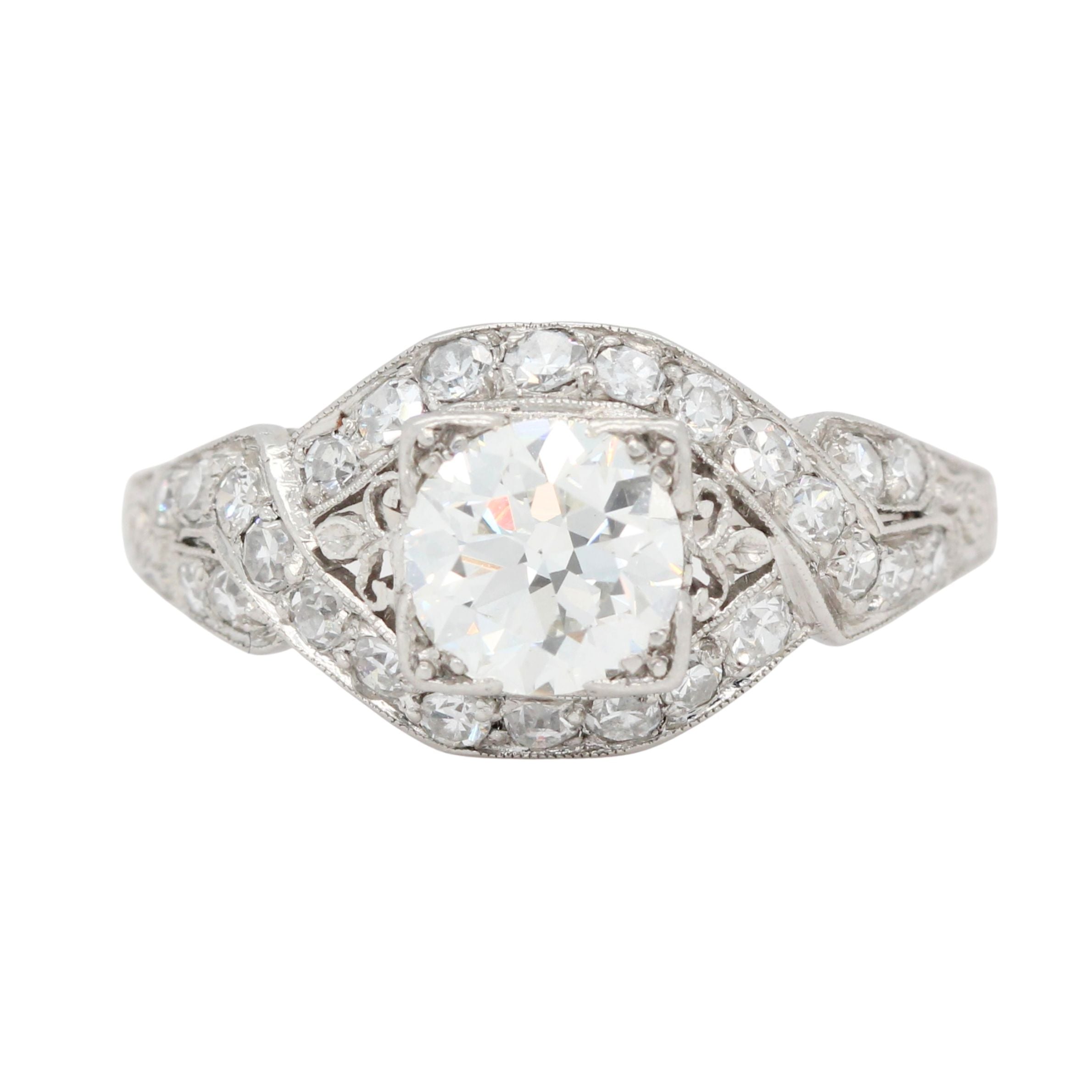 Art Deco Diamond Ring-Charlotte Sayers Antique Jewellery