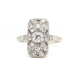 Art Deco Diamond Ring-Charlotte Sayers Antique Jewellery