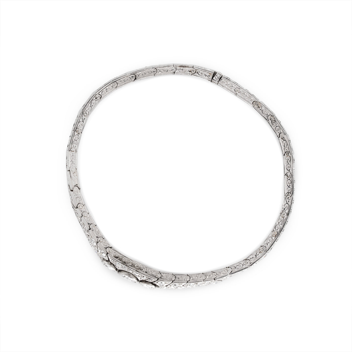 Art Deco Diamond and Platinum Bracelet-Charlotte Sayers Antique Jewellery