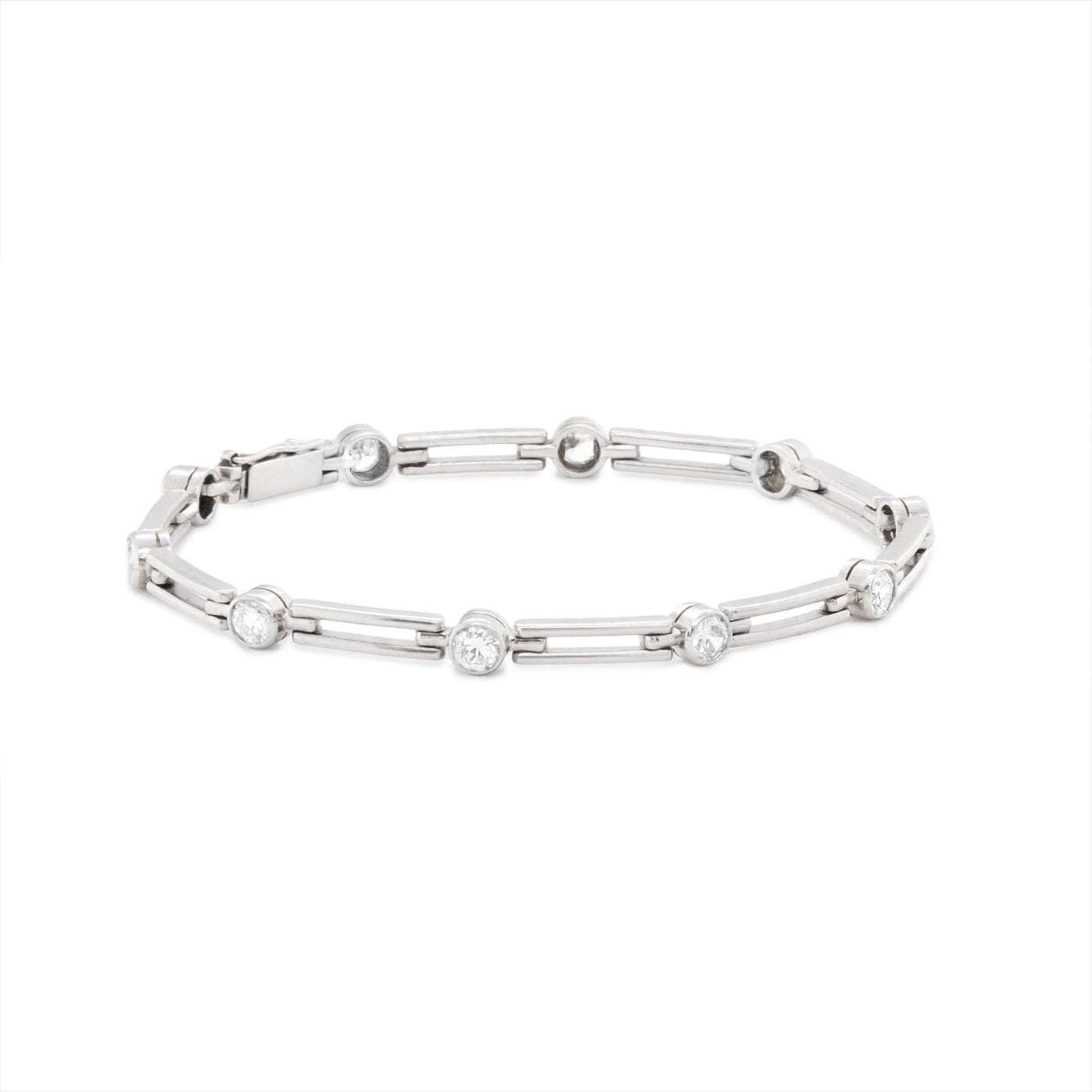 Art Deco Diamond and Platinum Bracelet-Charlotte Sayers Antique Jewellery