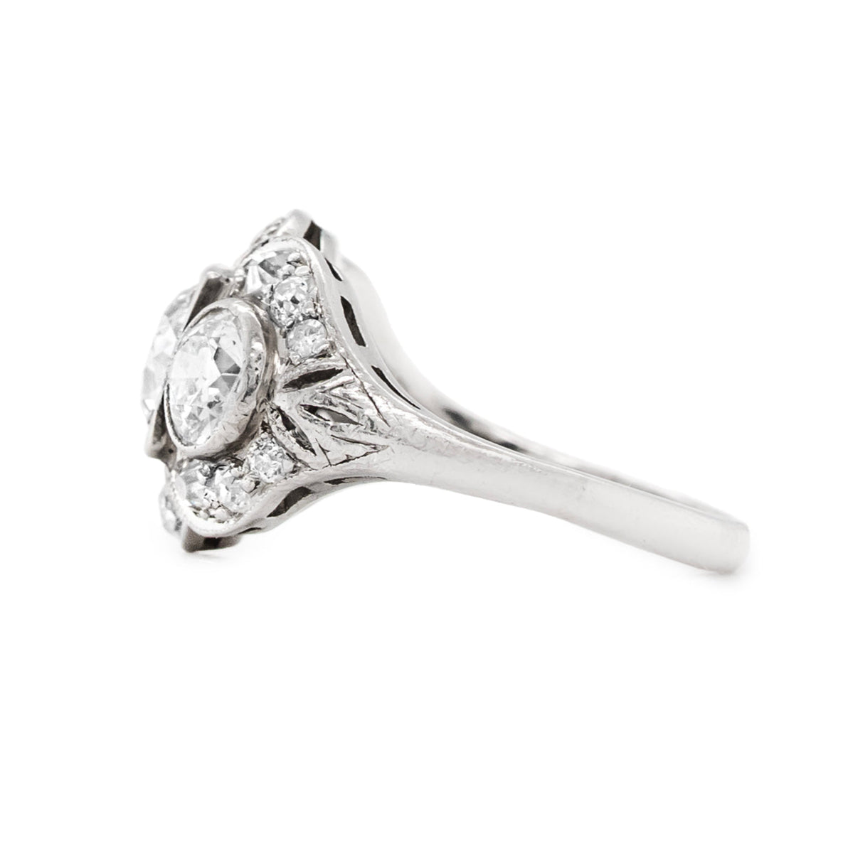Art Deco Diamond and Platinum Ring-Charlotte Sayers Antique Jewellery