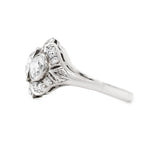 Art Deco Diamond and Platinum Ring-Charlotte Sayers Antique Jewellery