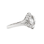 Art Deco Diamond and Platinum Ring-Charlotte Sayers Antique Jewellery