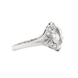 Art Deco Diamond and Platinum Ring-Charlotte Sayers Antique Jewellery
