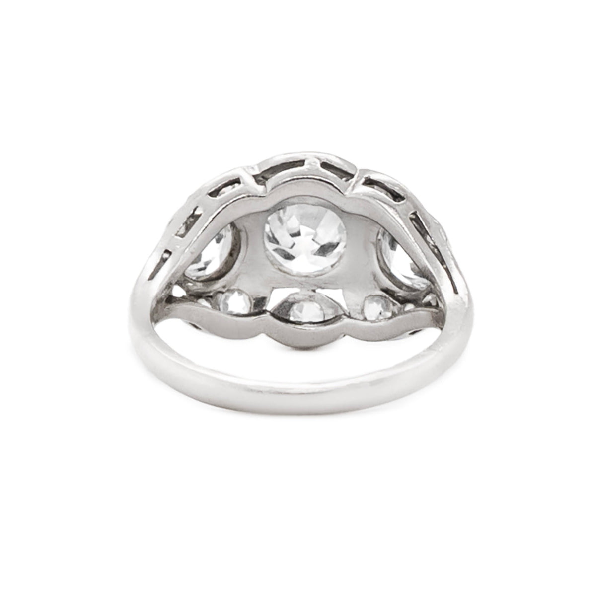 Art Deco Diamond and Platinum Ring-Charlotte Sayers Antique Jewellery