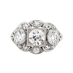 Art Deco Diamond and Platinum Ring-Charlotte Sayers Antique Jewellery