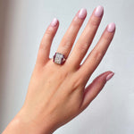 Art Deco Diamond and Red Glass Ring-Charlotte Sayers Antique Jewellery