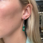 Art Deco Drop Earrings-Charlotte Sayers Antique Jewellery