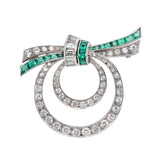 Art Deco Emerald and Diamond Brooch-Charlotte Sayers Antique Jewellery