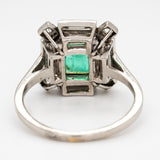 Art Deco Emerald and Diamond Ring-Charlotte Sayers Antique Jewellery