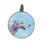 Art Deco Enamel Borzoi Pendant-Charlotte Sayers Antique Jewellery