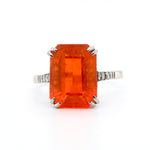 Art Deco Fire Opal and Diamond Ring-Charlotte Sayers Antique Jewellery