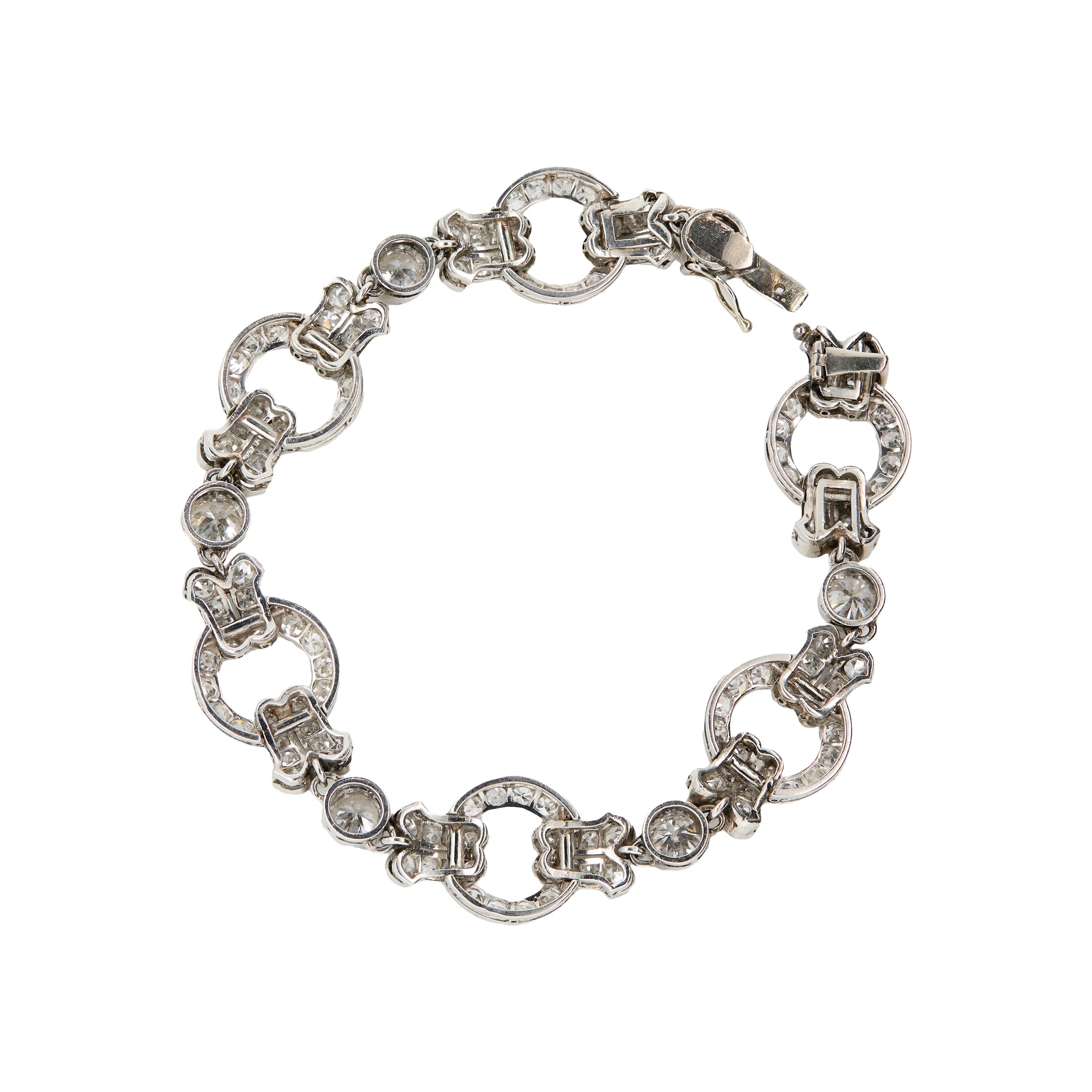 Art Deco French Diamond Bracelet-Charlotte Sayers Antique Jewellery