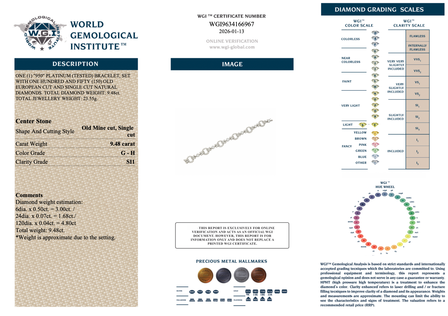 Art Deco French Diamond Bracelet-Charlotte Sayers Antique Jewellery