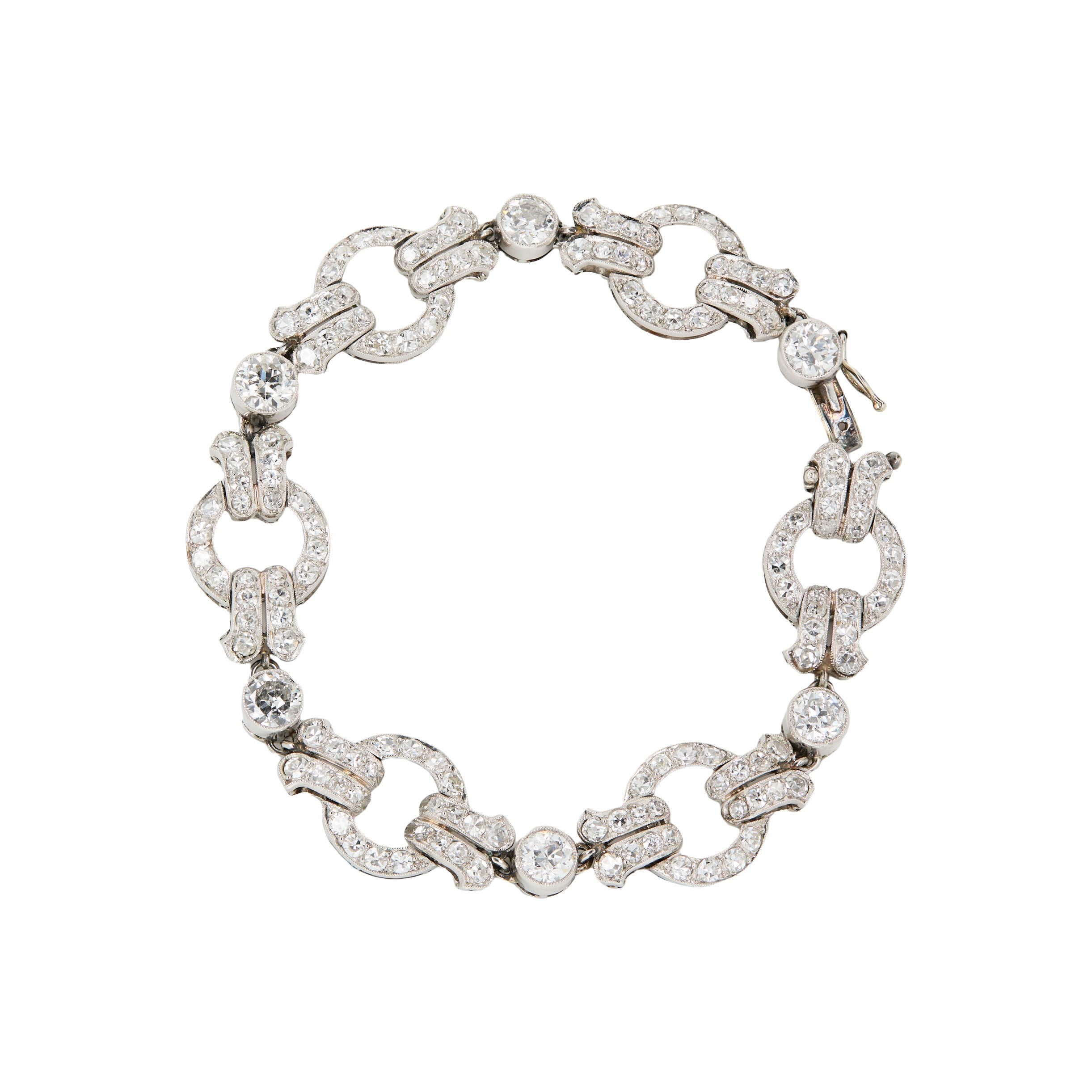 Art Deco French Diamond Bracelet-Charlotte Sayers Antique Jewellery
