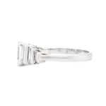 Art Deco Inspired Baguette Cut Diamond and Platinum Ring-Charlotte Sayers Antique Jewellery