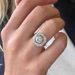 Art Deco Inspired Diamond Ring-Charlotte Sayers Antique Jewellery
