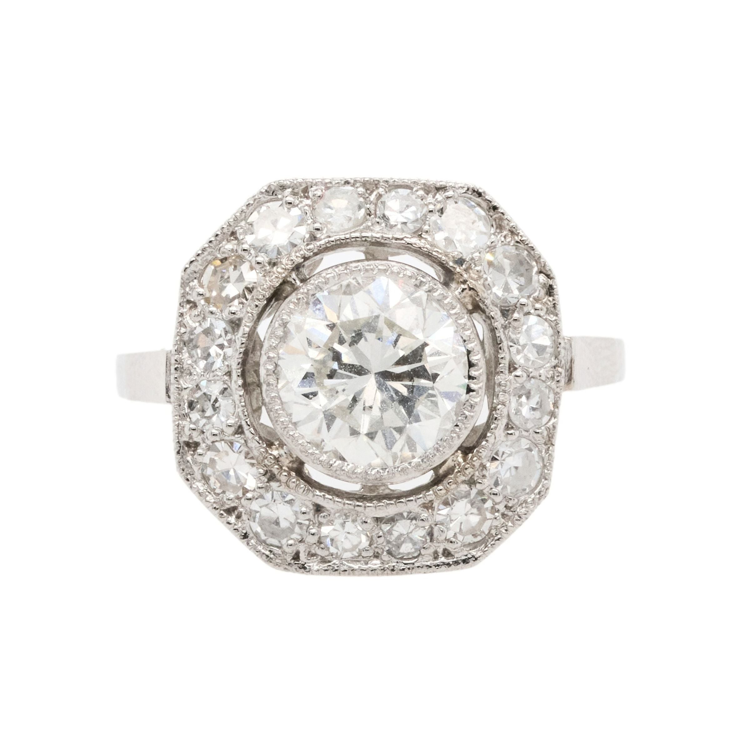 Art Deco Inspired Diamond Ring-Charlotte Sayers Antique Jewellery