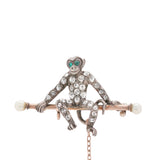 Art Deco Monkey Brooch-Charlotte Sayers Antique Jewellery