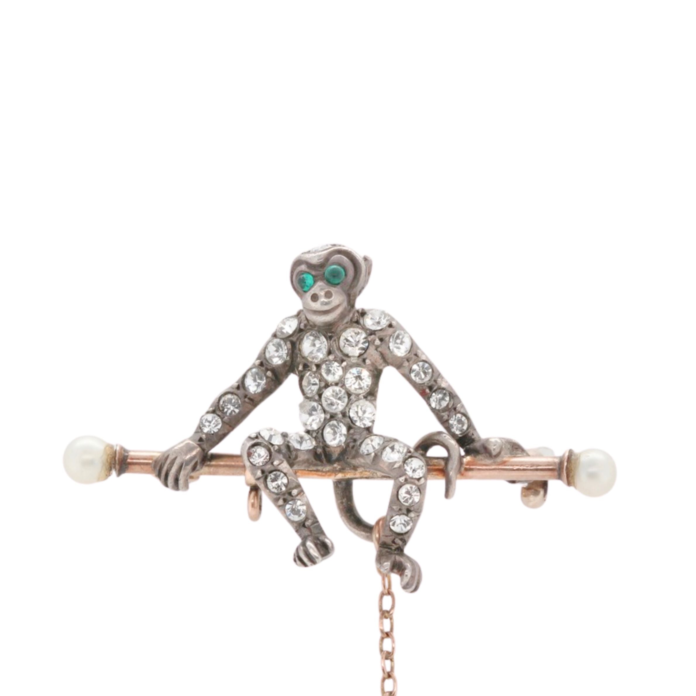 Art Deco Monkey Brooch-Charlotte Sayers Antique Jewellery