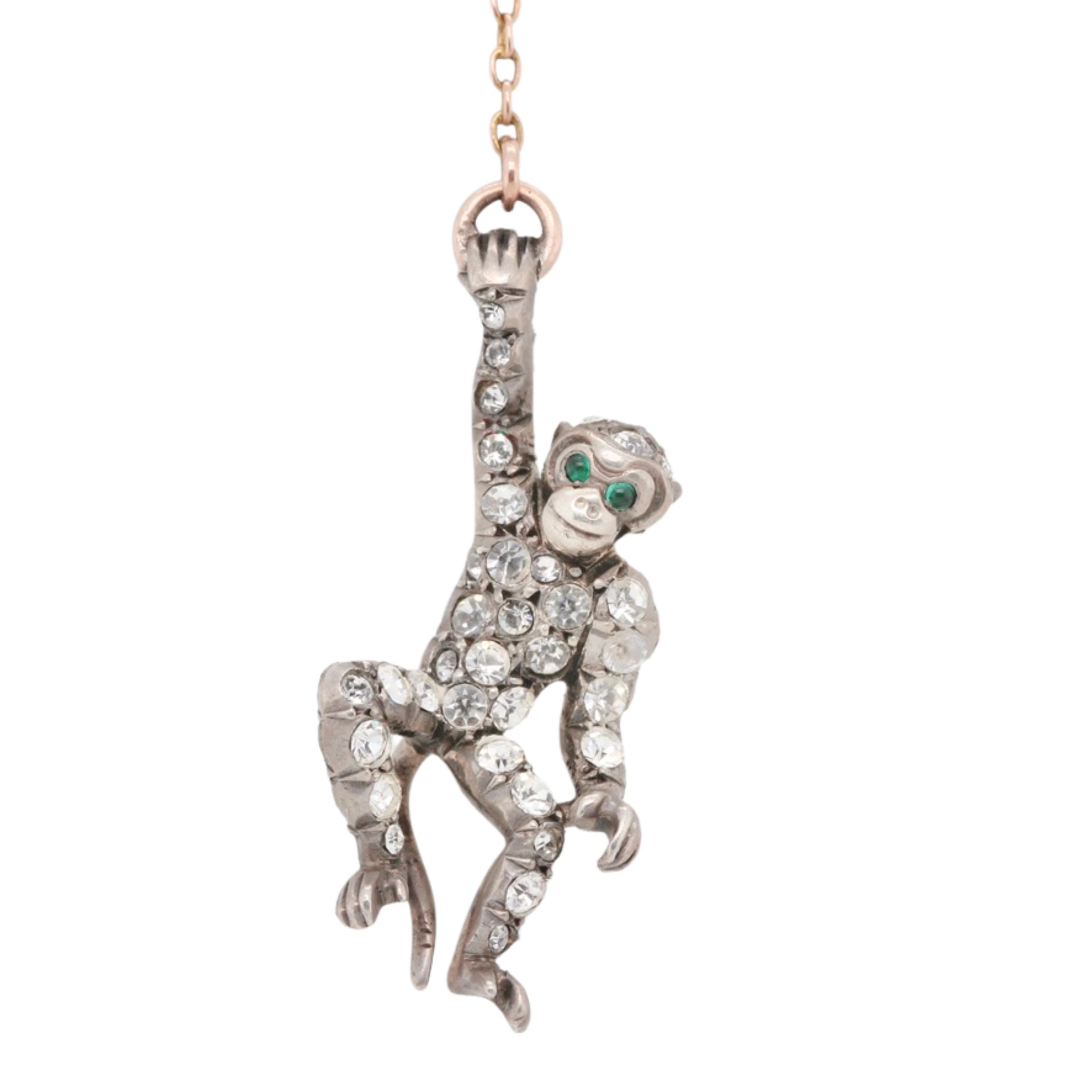 Art Deco Monkey Brooch-Charlotte Sayers Antique Jewellery