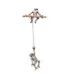 Art Deco Monkey Brooch-Charlotte Sayers Antique Jewellery