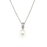 Art Deco Natural Pearl and Diamond Pendant-Charlotte Sayers Antique Jewellery