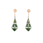 Art Deco Nephrite Earrings-Charlotte Sayers Antique Jewellery