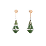 Art Deco Nephrite Earrings-Charlotte Sayers Antique Jewellery