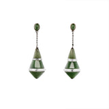 Art Deco Nephrite Earrings-Charlotte Sayers Antique Jewellery
