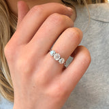 Art Deco Old Cut Diamond Three Stone Trilogy Ring-Charlotte Sayers Antique Jewellery