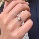 Art Deco Old European Cut Diamond Ring-Charlotte Sayers Antique Jewellery