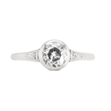 Art Deco Old European Cut Diamond Ring-Charlotte Sayers Antique Jewellery