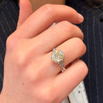 Art Deco Old Mine Cut Diamond Ring-Charlotte Sayers Antique Jewellery