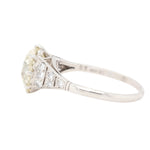 Art Deco Old Mine Cut Diamond Ring-Charlotte Sayers Antique Jewellery