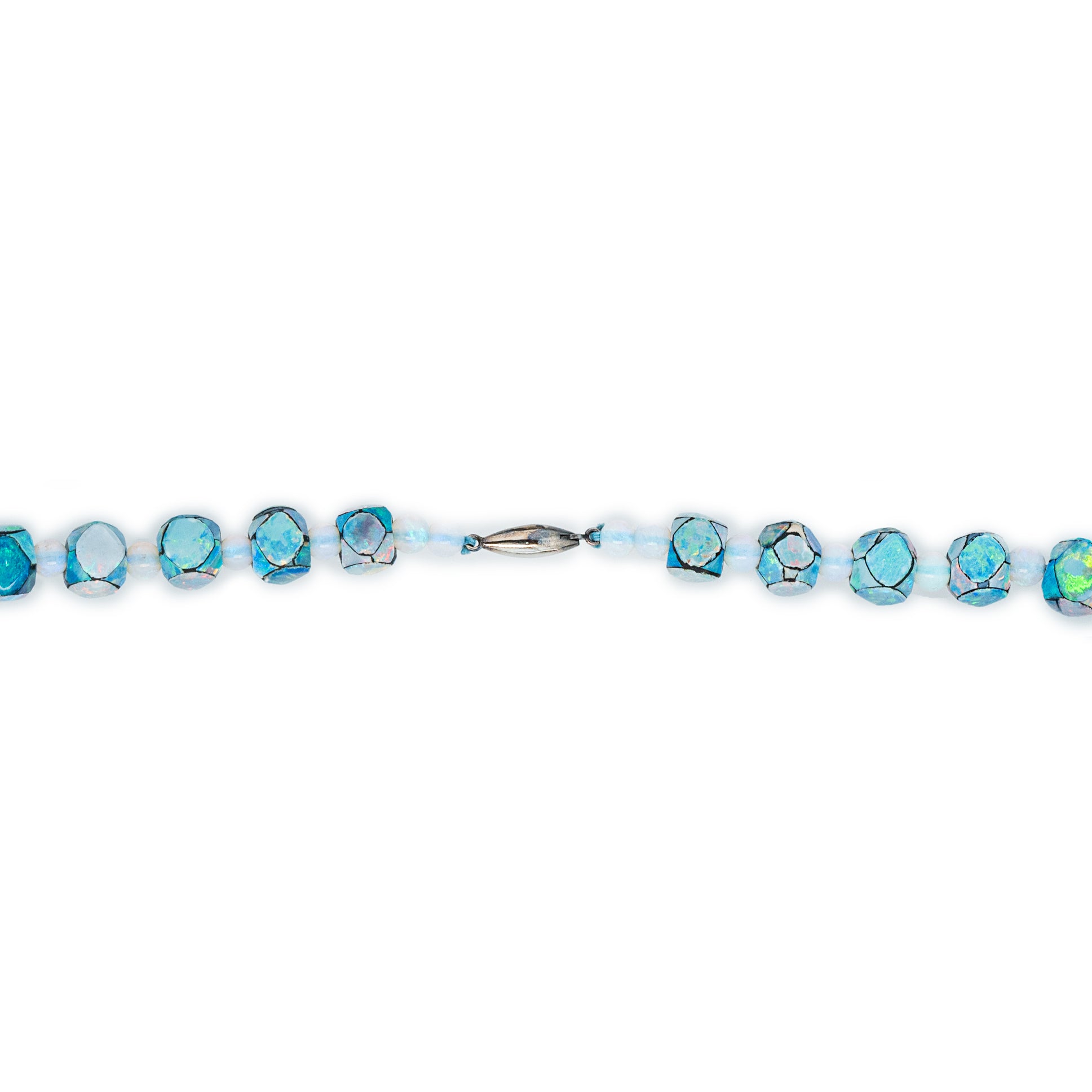 Art Deco Opal Bead Necklace-Charlotte Sayers Antique Jewellery