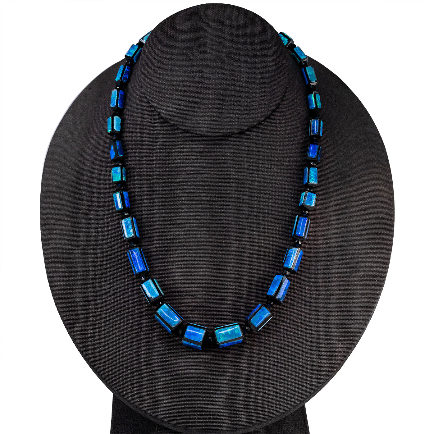 Art Deco Opal Bead Necklace-Charlotte Sayers Antique Jewellery