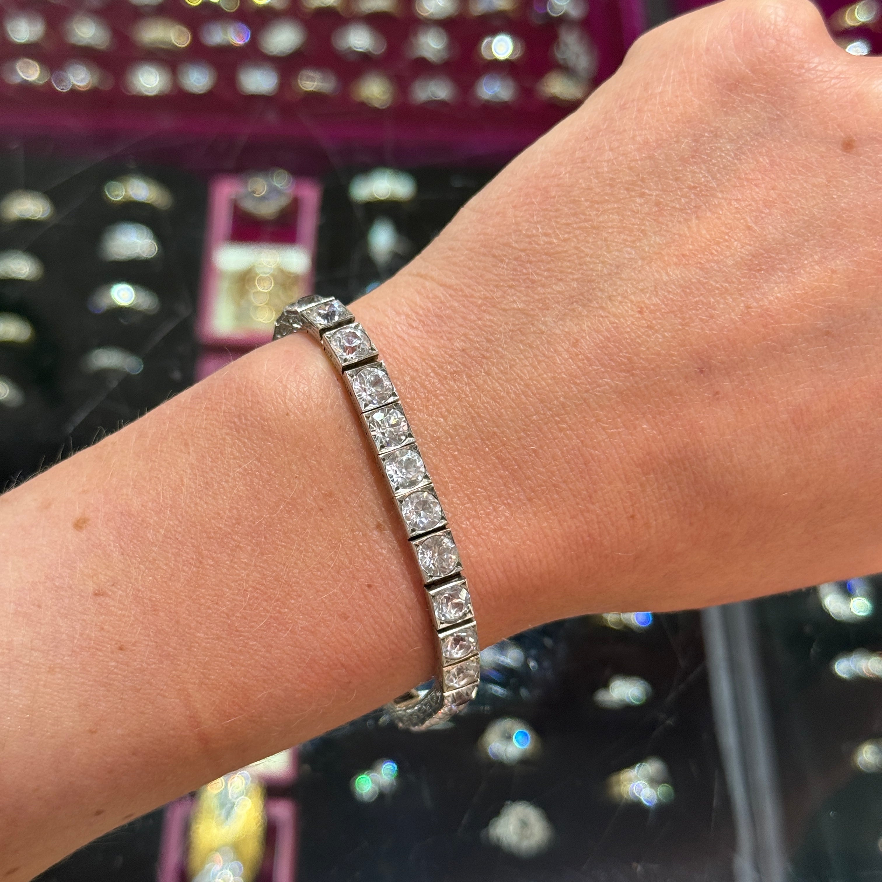 Art Deco Paste Bracelet-Charlotte Sayers Antique Jewellery