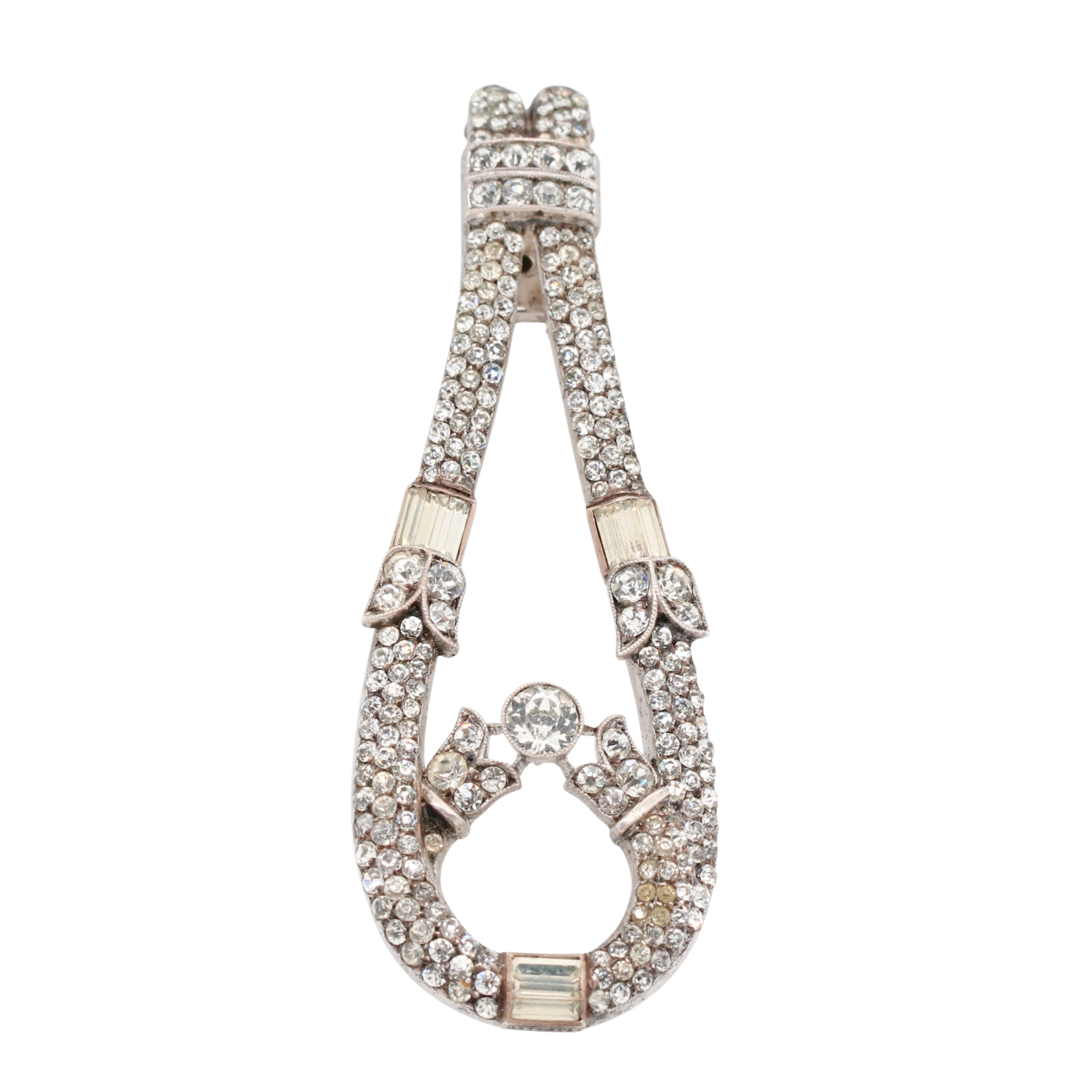 Art Deco Paste Clip-Charlotte Sayers Antique Jewellery