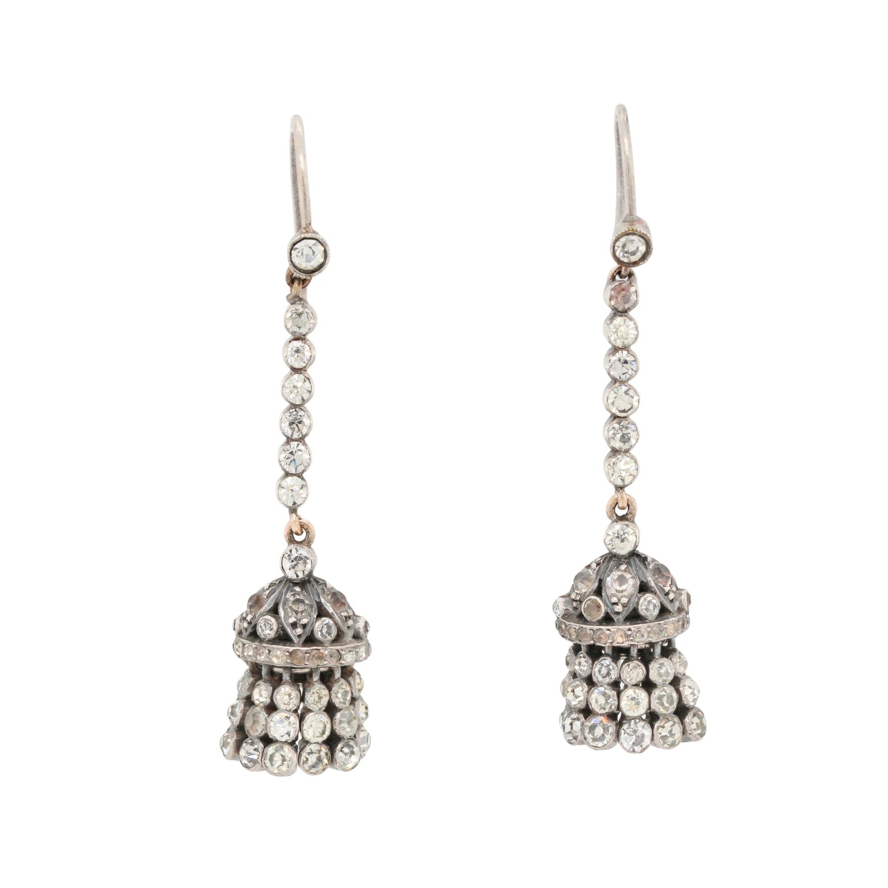 Art Deco Paste Earrings-Charlotte Sayers Antique Jewellery