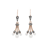 Art Deco Pearl and Diamond Earrings-Charlotte Sayers Antique Jewellery